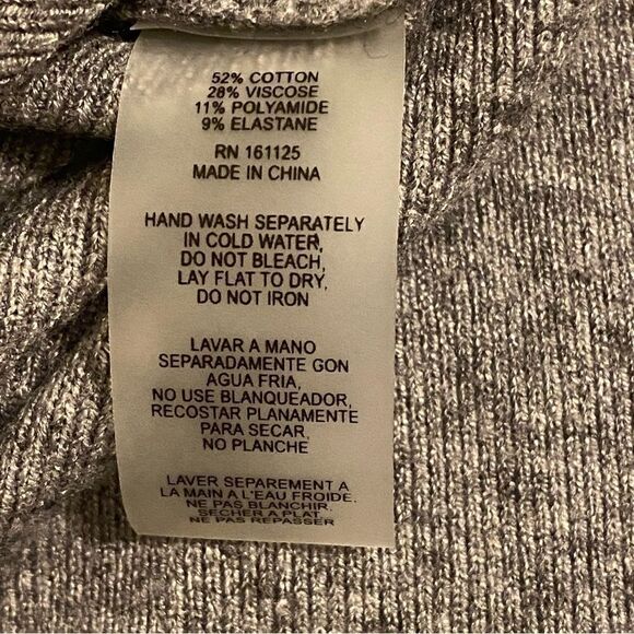 Women’s VILCI MILANO SWEATER Boho LagenLook Gray Size M Casual Cotton/Viscose - Picture 7 of 9